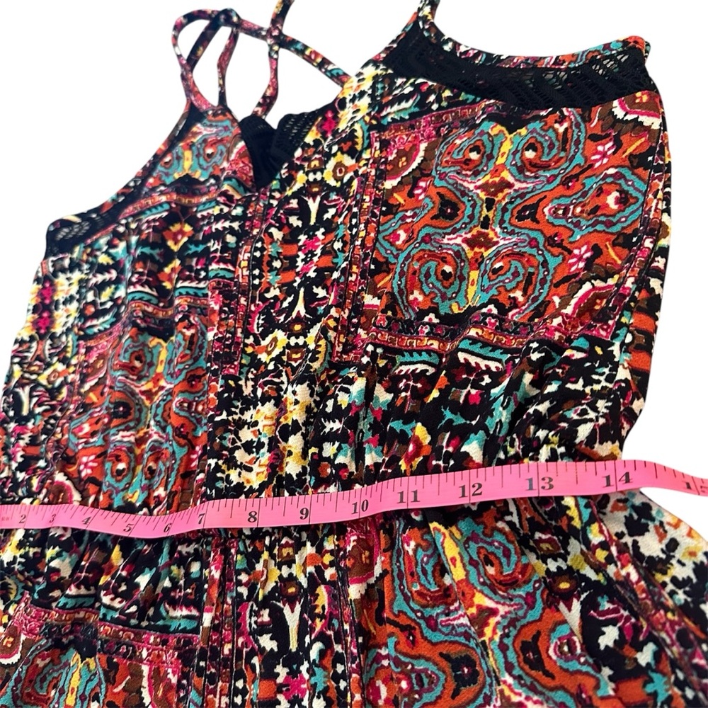 Xhilaration Tribal Print Patterned Stretchy Romper in Women’s Large - Picture 4 of 10